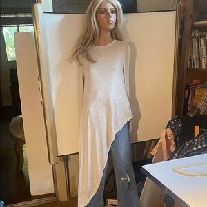 Zara Asymmetrical Cream Top